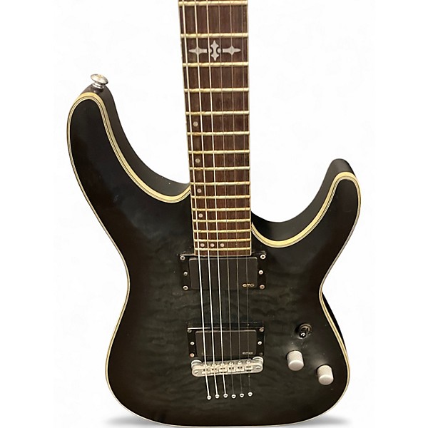 Used Schecter Guitar Research C1 Platinum Flat Black Solid Body Electric Guitar