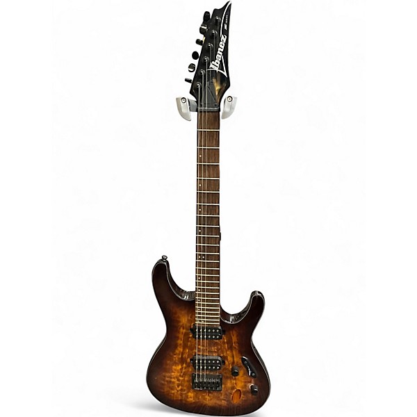 Used Ibanez S621QM Amber Solid Body Electric Guitar