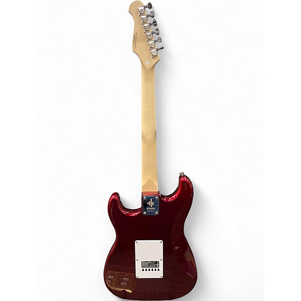 Used Donner DST100R Candy Apple Red Solid Body Electric Guitar