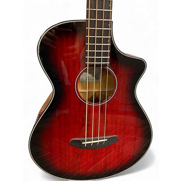 Used Breedlove PURSUIT EX S CONCERT SN BASS CE Crimson Burst Acoustic Bass Guitar