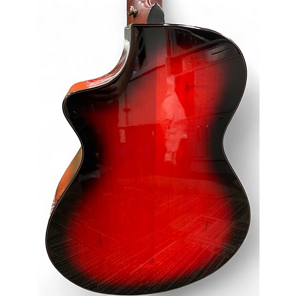 Used Breedlove PURSUIT EX S CONCERT SN BASS CE Crimson Burst Acoustic Bass Guitar