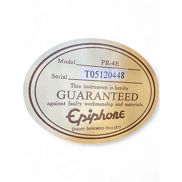 Used Epiphone PR4E Natural Acoustic Electric Guitar