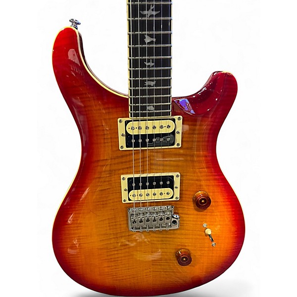 Used PRS SE Custom 24 Cherry Sunburst Solid Body Electric Guitar