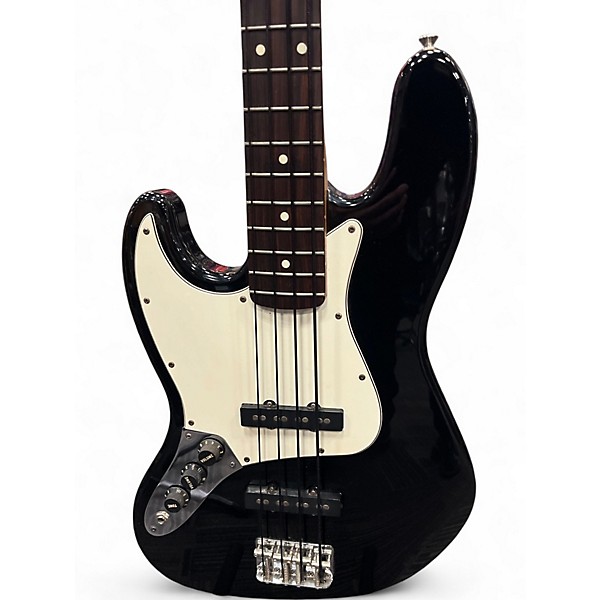 Used 1998 Fender Standard Jazz Bass Left Handed BLACK Electric Bass Guitar