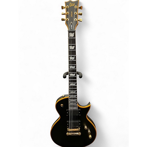 Used ESP LTD EC1000 Deluxe Black and Gold Solid Body Electric Guitar