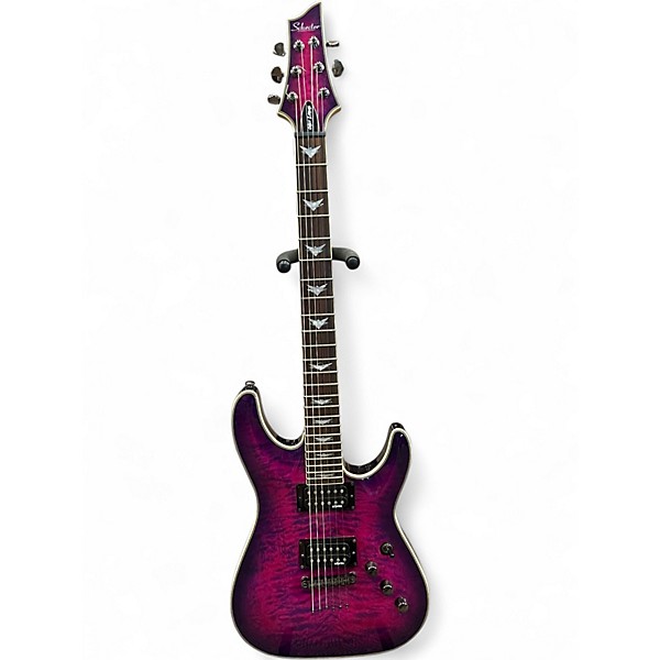 Used Schecter Guitar Research Omen Extreme 6 Pink Solid Body Electric Guitar