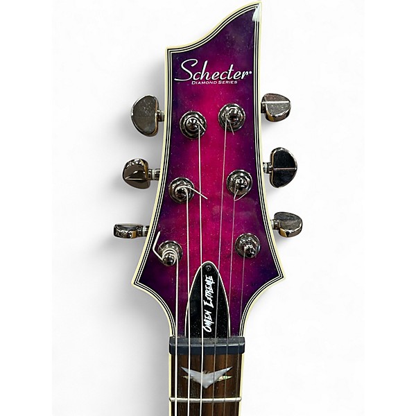 Used Schecter Guitar Research Omen Extreme 6 Pink Solid Body Electric Guitar