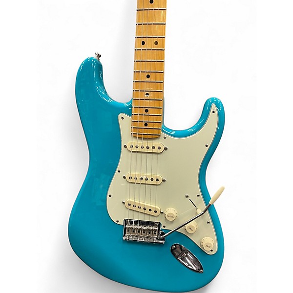 Used 2021 Fender American Professional II Stratocaster Blue Solid Body Electric Guitar