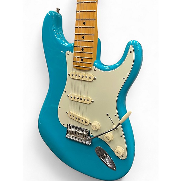 Used 2021 Fender American Professional II Stratocaster Blue Solid Body Electric Guitar
