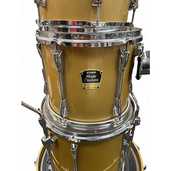 Used Yamaha 5 Piece Stage Custom Advantage Aztec Gold Drum Kit