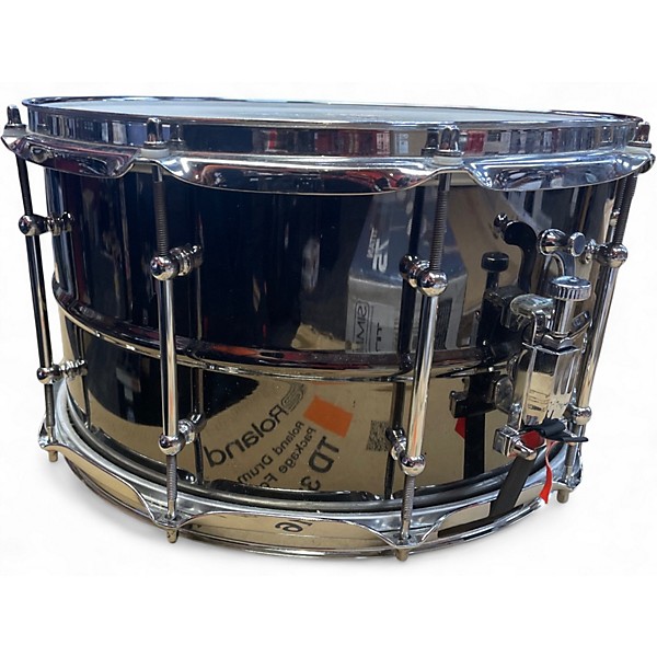 Used Ludwig 8X14 Black Magic Snare Black Chrome Drum