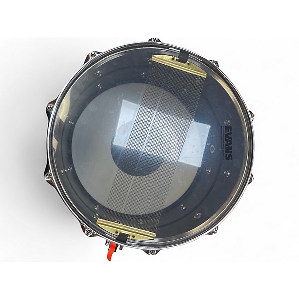 Used Ludwig 8X14 Black Magic Snare Black Chrome Drum