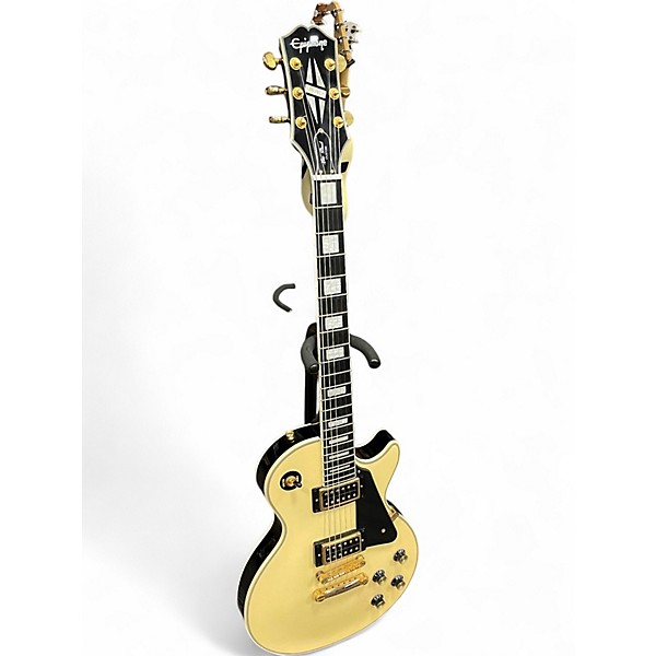Used Epiphone Les Paul Custom Antique Ivory Solid Body Electric Guitar