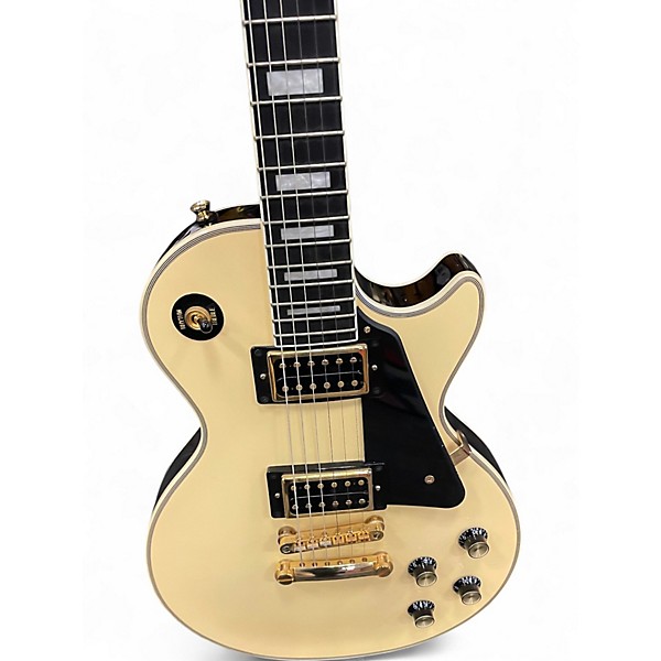 Used Epiphone Les Paul Custom Antique Ivory Solid Body Electric Guitar