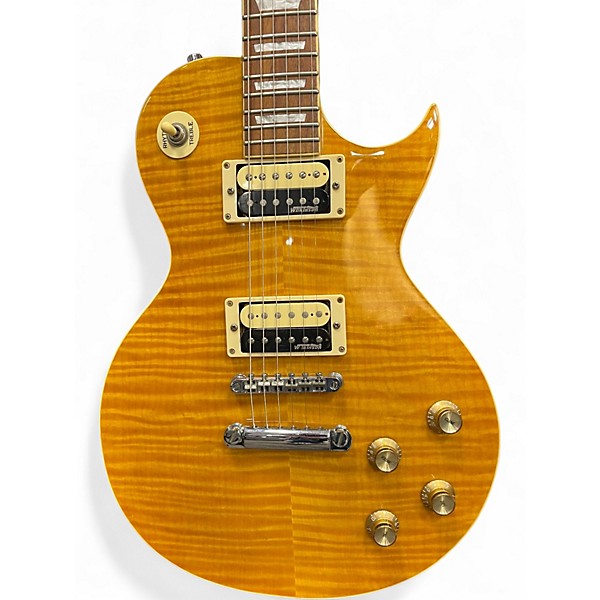 Used Vintage V100AFD Paradise Amber Solid Body Electric Guitar