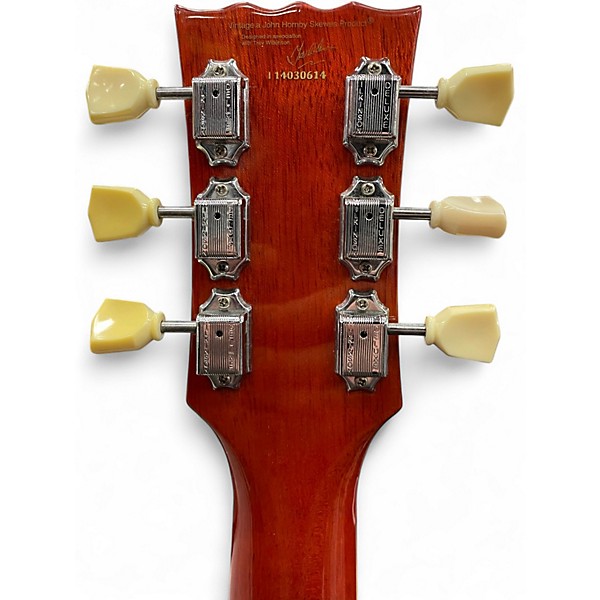 Used Vintage V100AFD Paradise Amber Solid Body Electric Guitar