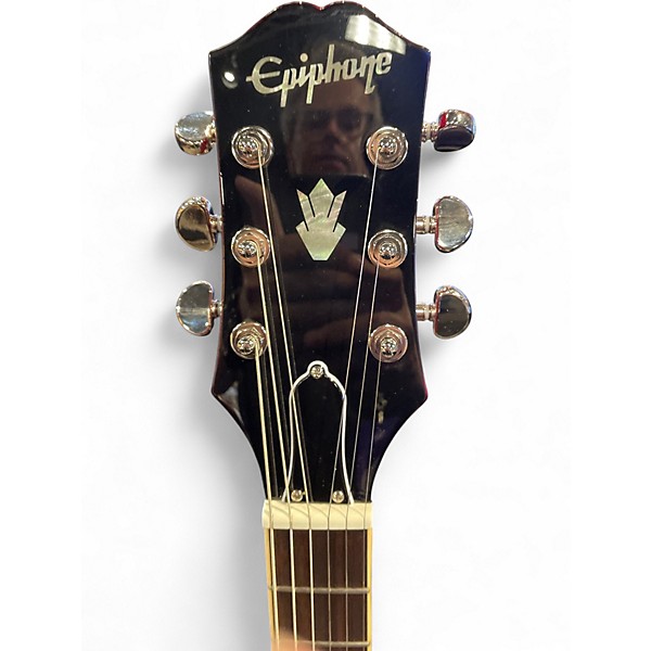 Used Epiphone Marty schwartz Cherry Hollow Body Electric Guitar