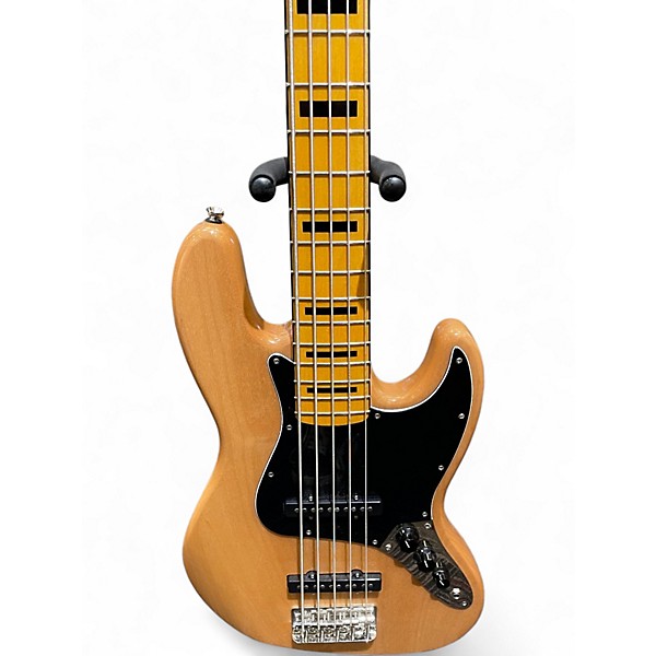 Used Squier Classic Vibes 70's Jazz Bass V Natural Electric Bass Guitar