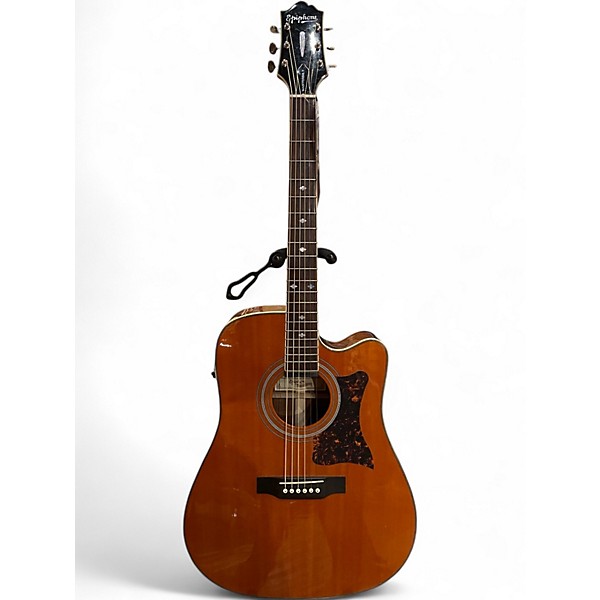 Used Epiphone DR500MCE Masterbuilt Natural Acoustic Electric Guitar