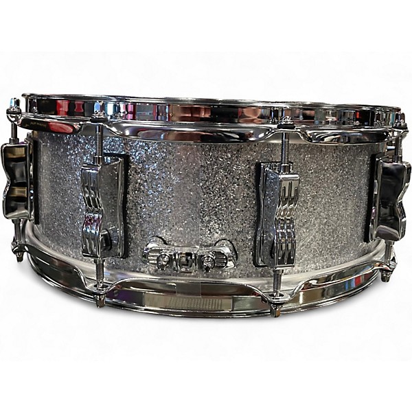 Used Ludwig 5X14 classic maple snare Silver Sparkle Drum
