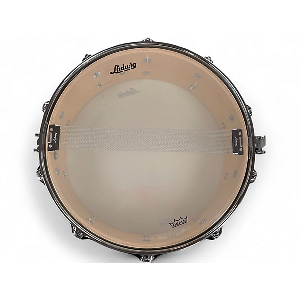 Used Ludwig 5X14 classic maple snare Silver Sparkle Drum