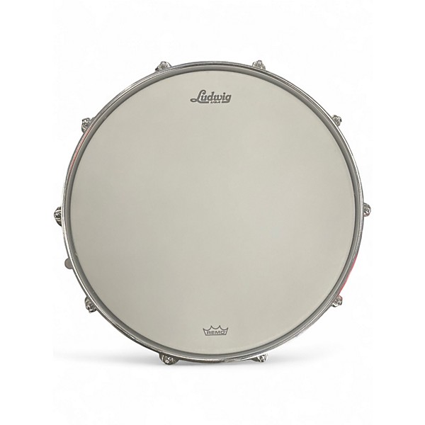 Used Ludwig 6.5X14 ACROLITE SNARE Black and White Drum