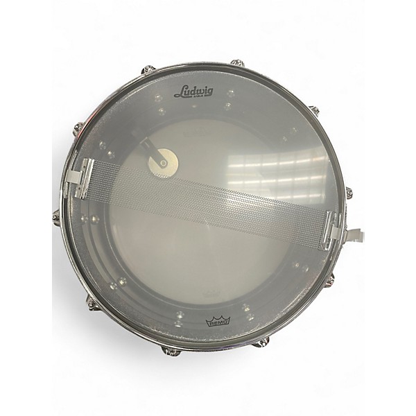Used Ludwig 6.5X14 ACROLITE SNARE Black and White Drum