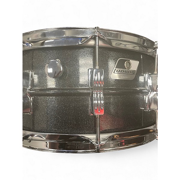 Used Ludwig 6.5X14 ACROLITE SNARE Black and White Drum