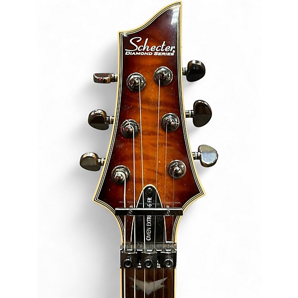 Used Schecter Guitar Research Omen 6 Extreme FR Amber Solid Body Electric Guitar