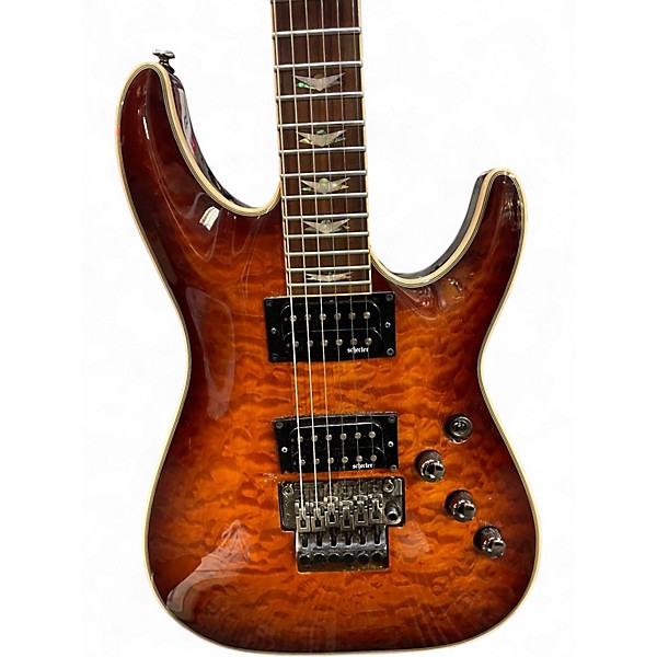 Used Schecter Guitar Research Omen 6 Extreme FR Amber Solid Body Electric Guitar