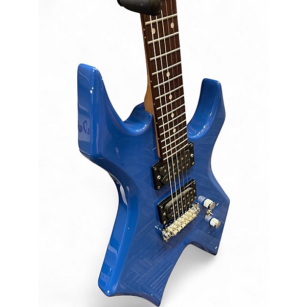 Used B.C. Rich Bronze Series Warlock Sonic Blue Solid Body Electric Guitar