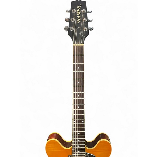 Used Hamer echotone Amber Hollow Body Electric Guitar
