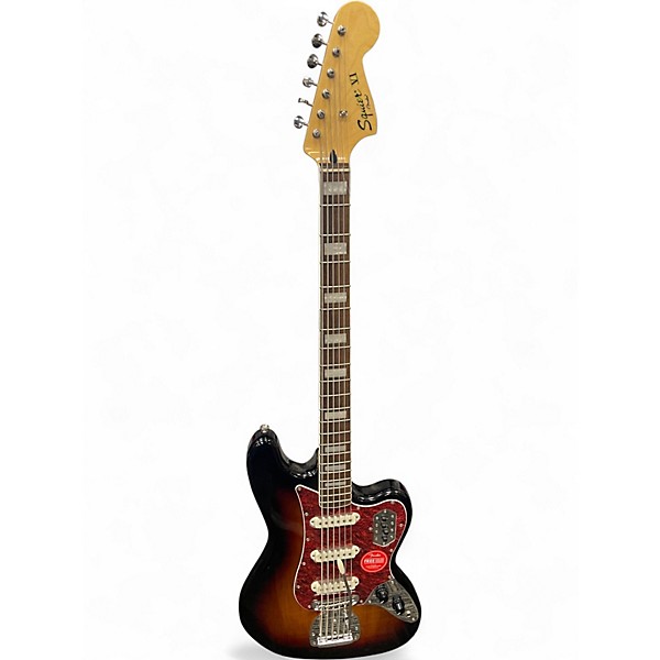 Used Squier Vintage Modified Bass VI Tobacco Sunburst Electric Bass Guitar
