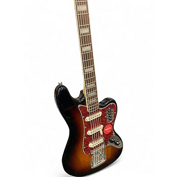 Used Squier Vintage Modified Bass VI Tobacco Sunburst Electric Bass Guitar