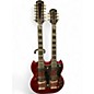 Used Epiphone G1275 Double Neck Red Solid Body Electric Guitar thumbnail