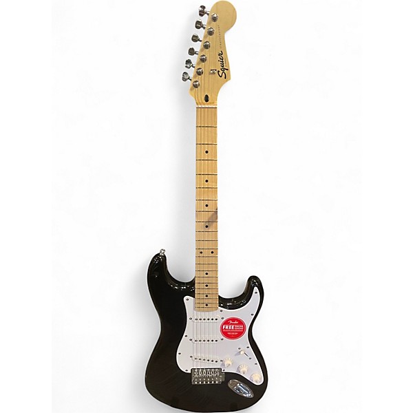 Used Squier SONIC STRATOCASTER Black Solid Body Electric Guitar