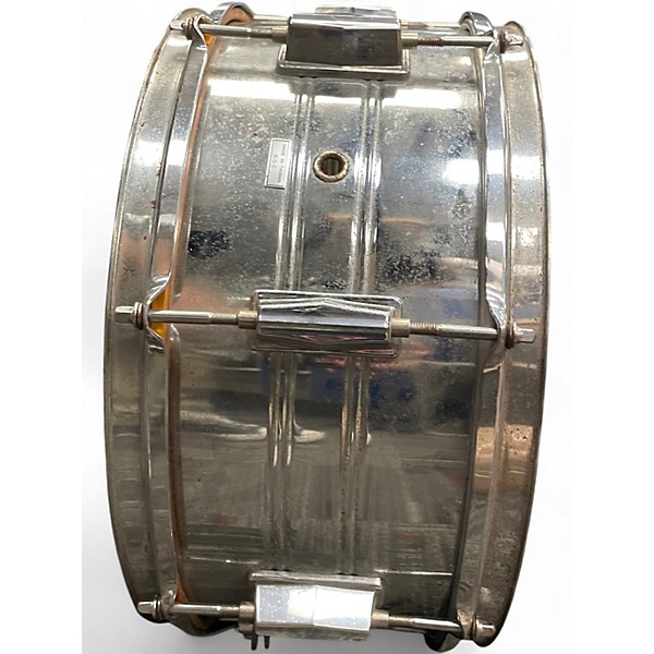 Used Pearl 14in Export Steel Shell Snare Chrome Silver Drum