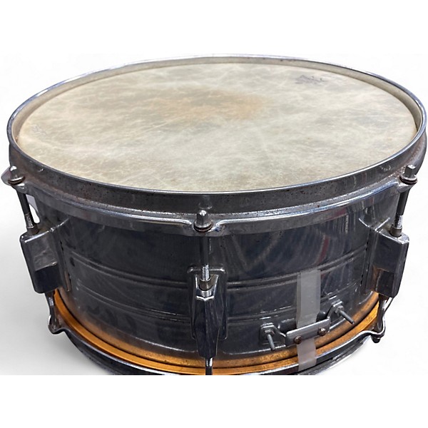 Used Pearl 14in Export Steel Shell Snare Chrome Silver Drum