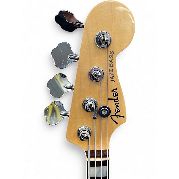 Used 2016 Fender American Elite Jazz Bass Olympic White Electric Bass Guitar