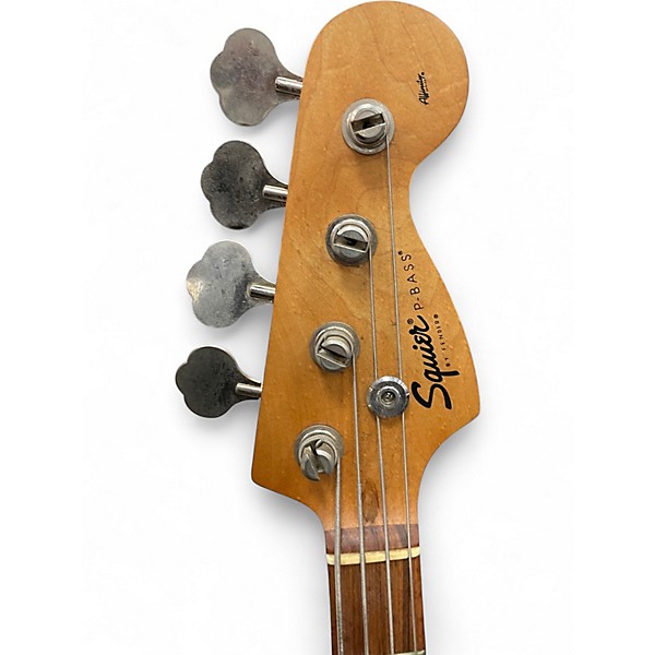 Used Squier Precision Bass Black Electric Bass Guitar