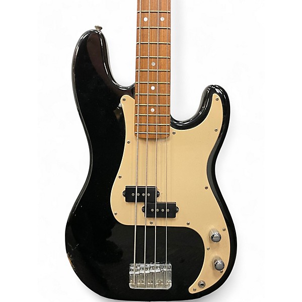 Used Squier Precision Bass Black Electric Bass Guitar