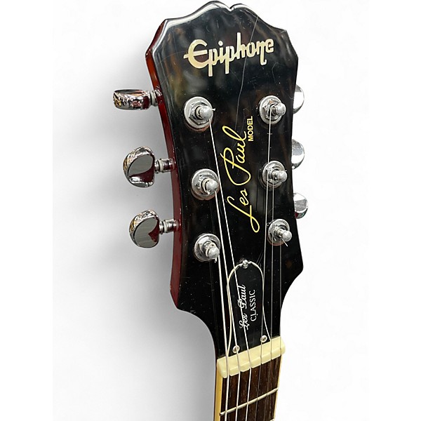 Used Epiphone Les Paul Classic Cherry Sunburst Solid Body Electric Guitar