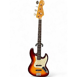 Used 1995 Fender Foto Flame Jazz Bass 2 Tone Sunburst Electric Bass Guitar