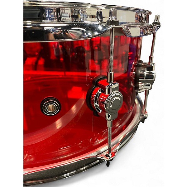 Used DW 14X6.5 Design Series Acrylic Snare Red Drum