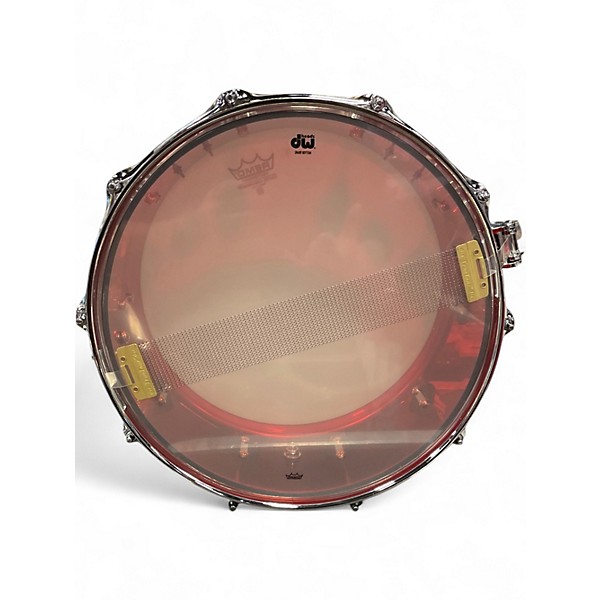 Used DW 14X6.5 Design Series Acrylic Snare Red Drum