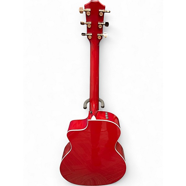 Used Taylor 214CE-Red Deluxe Wine Red Acoustic Electric Guitar
