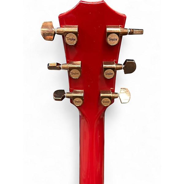 Used Taylor 214CE-Red Deluxe Wine Red Acoustic Electric Guitar