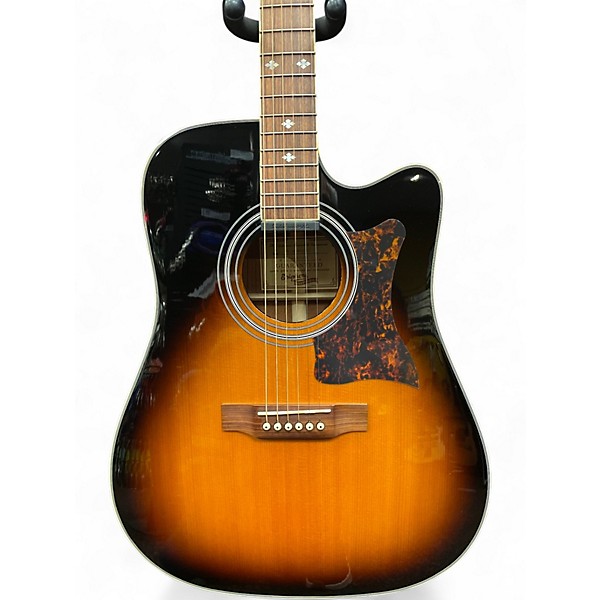Used Epiphone DR500MCE Masterbuilt Vintage Sunburst Acoustic Electric Guitar