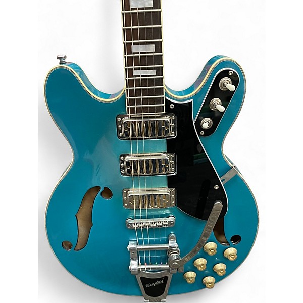 Used Eastman Airline H78 Metallic Blue Hollow Body Electric Guitar