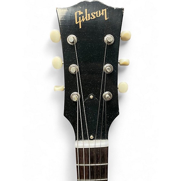 Used Gibson Custom Shop Dealer Select Murphy Lab Light Aged Silver Fox SG Junior Black and Silver Solid Body Electric Guitar